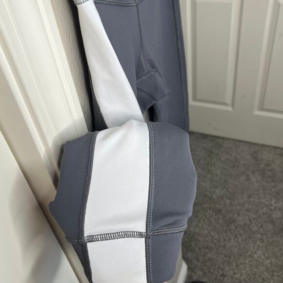 Lululemon Amped Crop Women’s Leggings Low Rise In Gray Purple White Sz 6 #499 - Picture 11 of 12